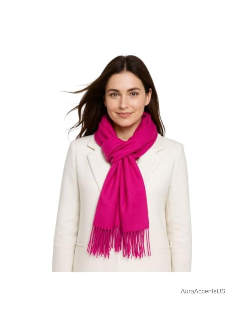 Wool Blend Cashmere Shawl Winter Scarf for Women Warm Wrap